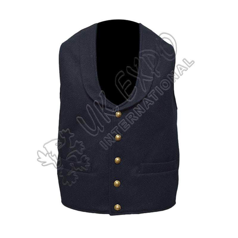 19th Century Civil War Brown Wool Vest