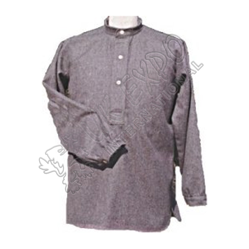 Indian War Collarless Gray Issue Shirt