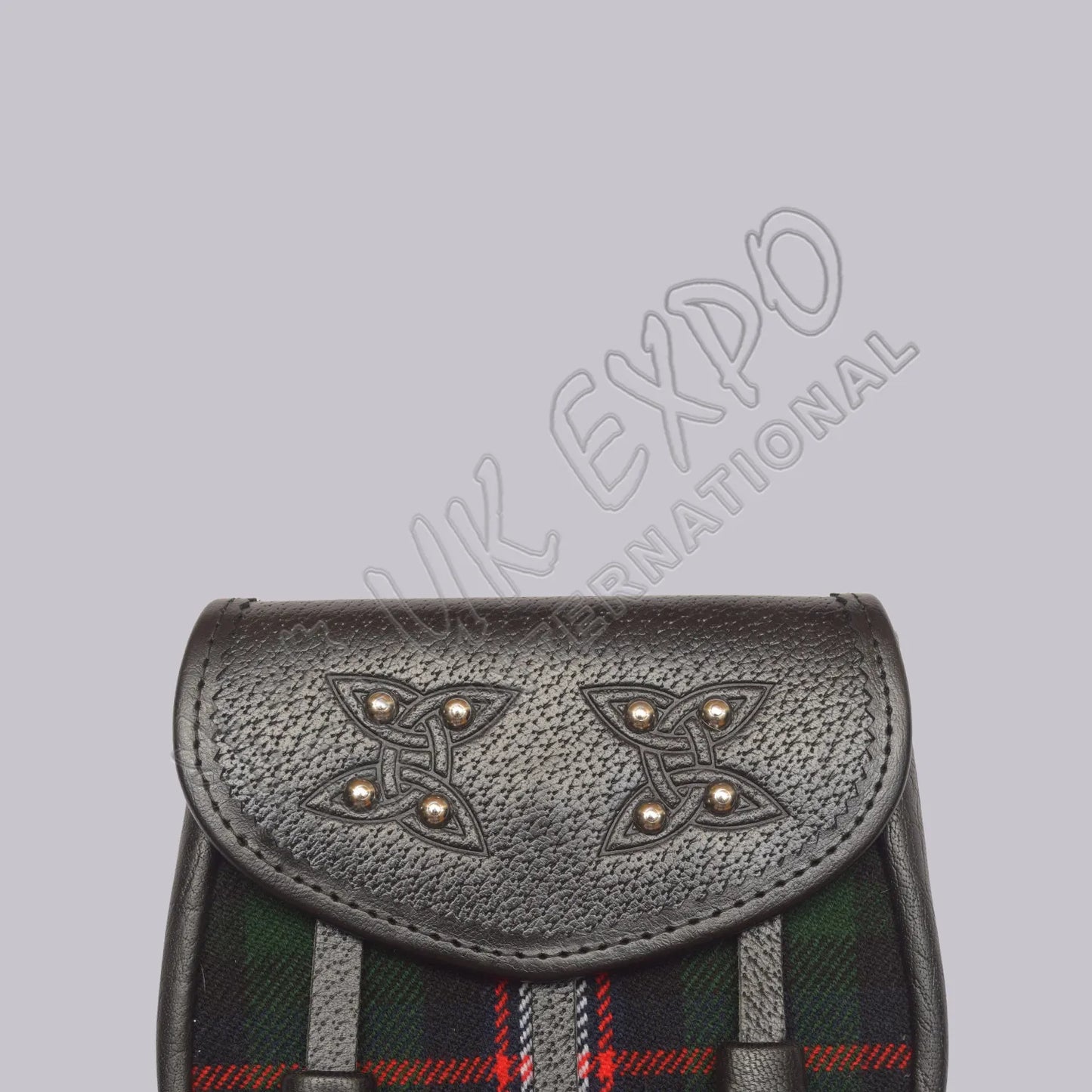 Stewart Hunting Modern Tartan Celtic Stud Daywear Sporran