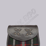 Stewart Hunting Modern Tartan Celtic Stud Daywear Sporran