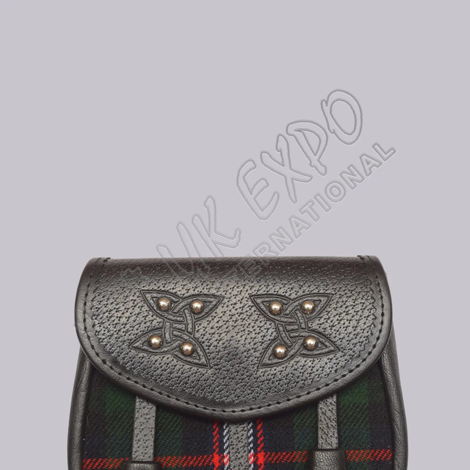 Stewart Hunting Modern Tartan Celtic Stud Daywear Sporran