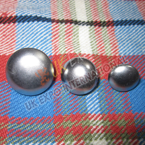 Plain Silver 18mm 22mm Button