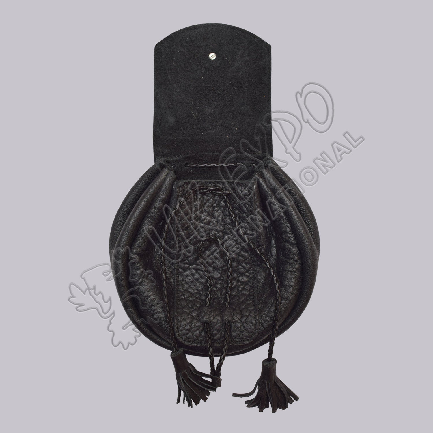 Traditional Black Leather Day Sporran