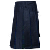 Black Cotton With Black Watch Hybrid Utility Kilt
