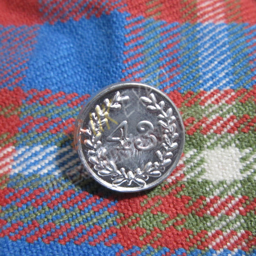 43rd Regiment of Foot Pewter Buttons
