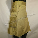 Men Exe Khaki Sports Casual Utility Kilt