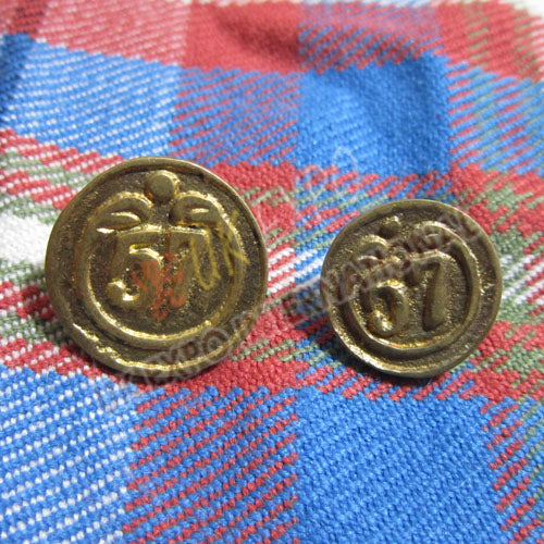 57th Regiment of Foot Brass Buttons