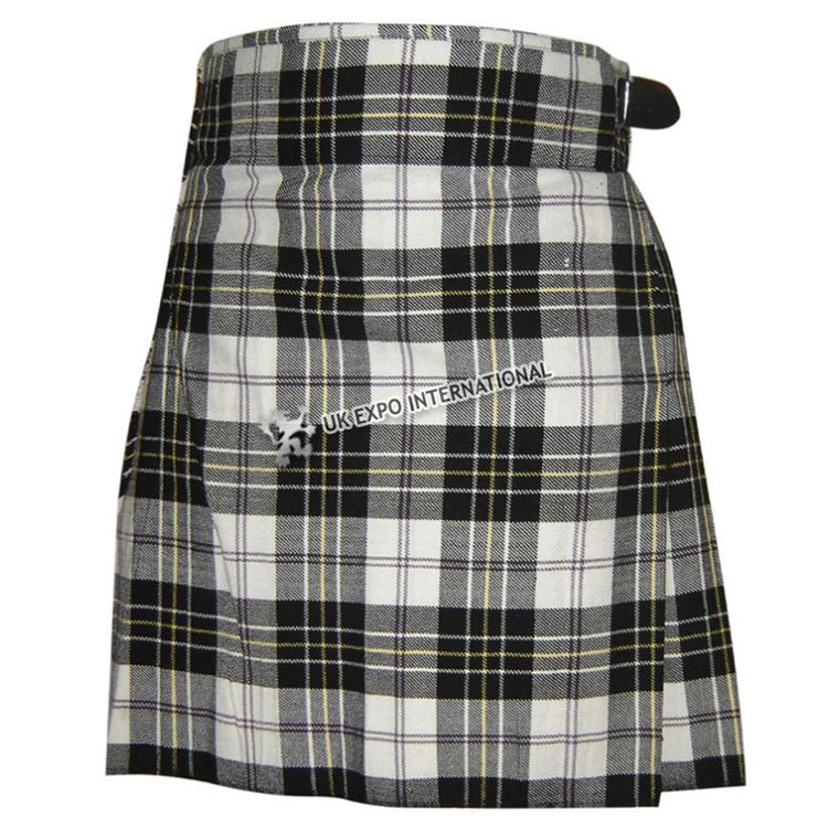 Clan White Tartan 5 Yards Deep Pleat Kilt