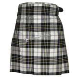 Clan White Tartan 5 Yards Deep Pleat Kilt