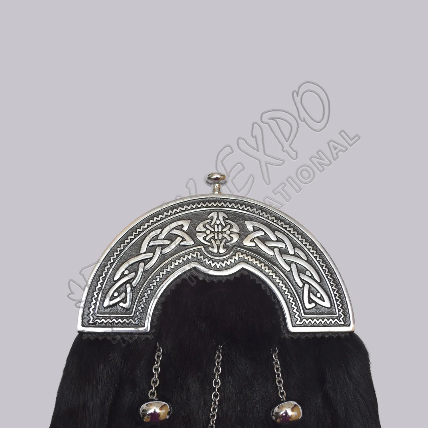 Dark Blue Fur Celtic Knot Full Dress Sporran