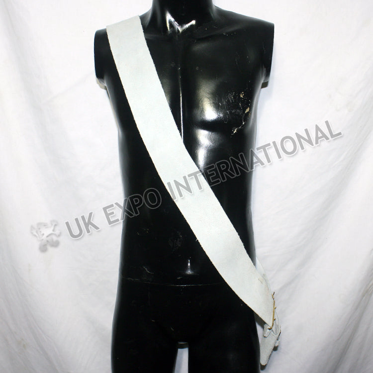 Bayonet Sling 70s White Cross Belt