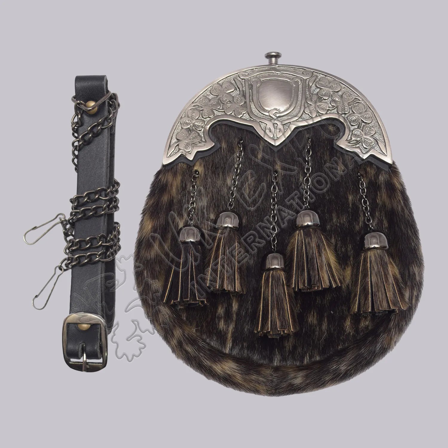Seal Fur Celtic Antique Cantle Full Dress Sporran