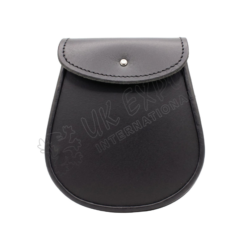 Black Leather Embossed Smart Sporran