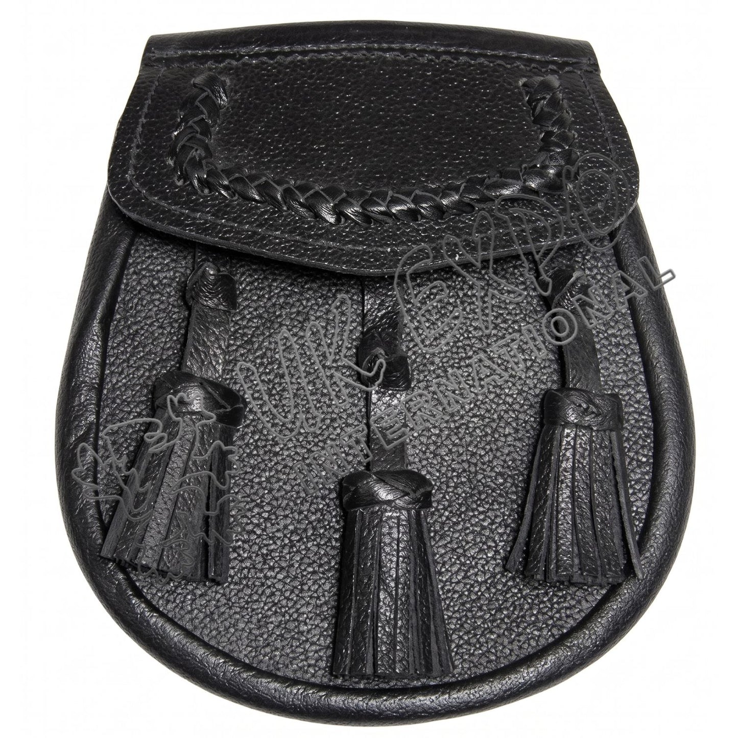 Black Leather Embossed Day Wear Sporran