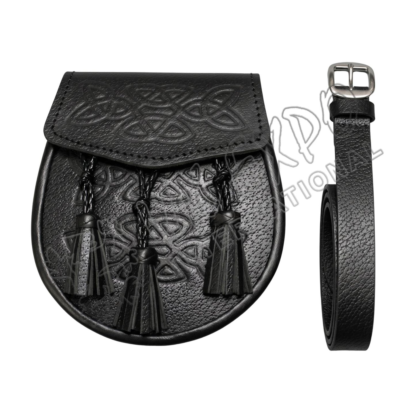 Celtic Embossed Leather Day Wear Knotwork Sporran