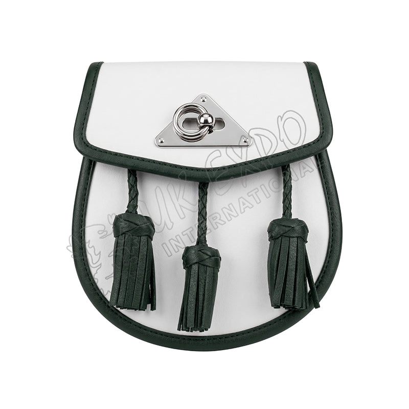 White with Dark Green Piping Day wear sporran