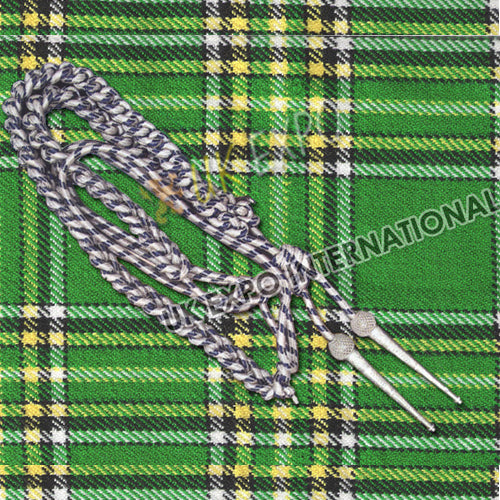 Premium Ceremonial Black & White Aiguillette