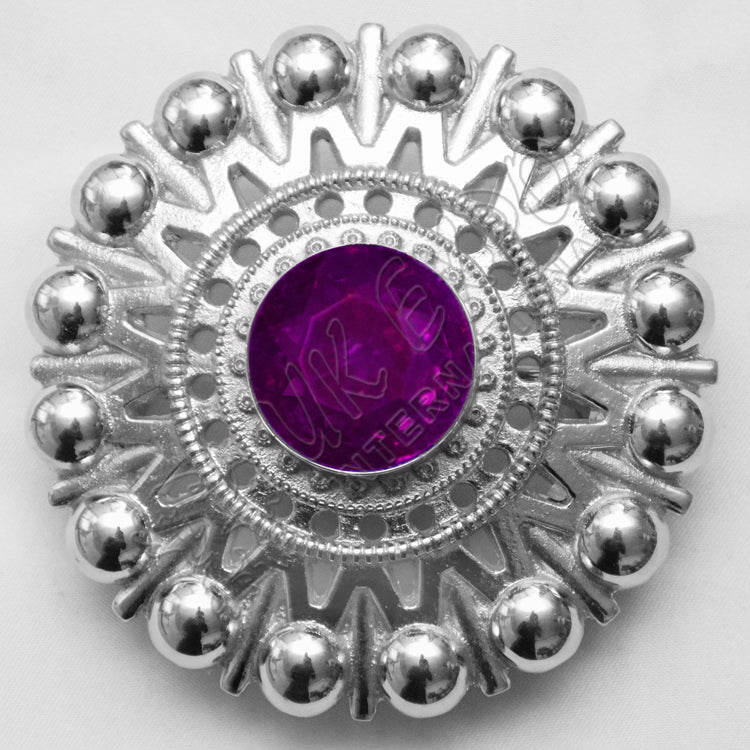 Amethyst Stone Snap Button Fit Brooches