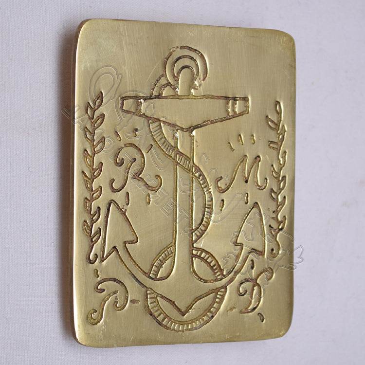 Anchor Brass Chest Plate Cross Belt Military Plate