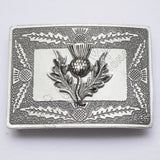 Antique Scottish Thistle Black Color Filled And Dull Finish Buckle