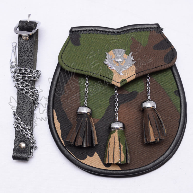 Army Camouflage Sports Wear Thistle Sporran