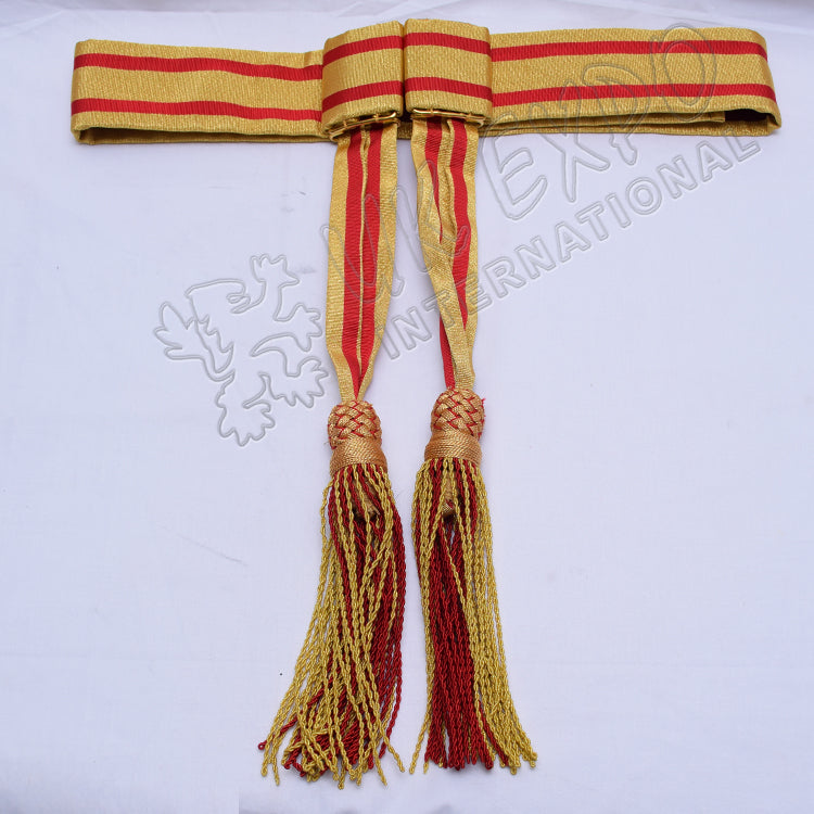 Army Red R168 Gold Bullion Military Belt Sash
