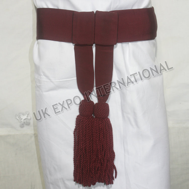 Army Waist Belt Maroon R168 Waist Sash