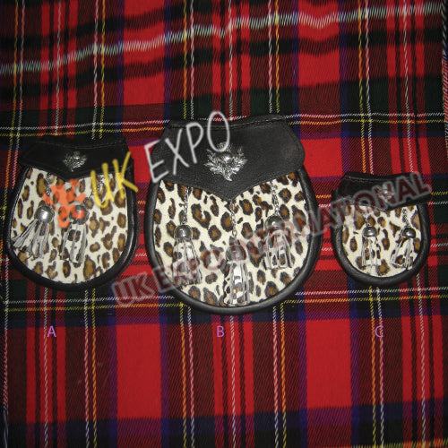 Artificial Tiger Skin Family Pack Sporrans