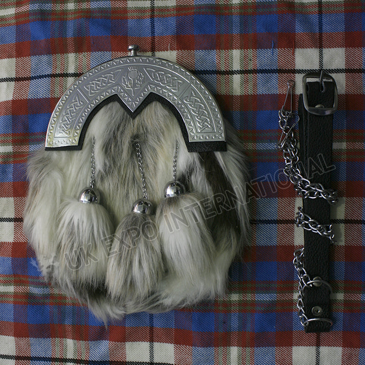 Artificial Fox Hair Diamond Thistle Sporran