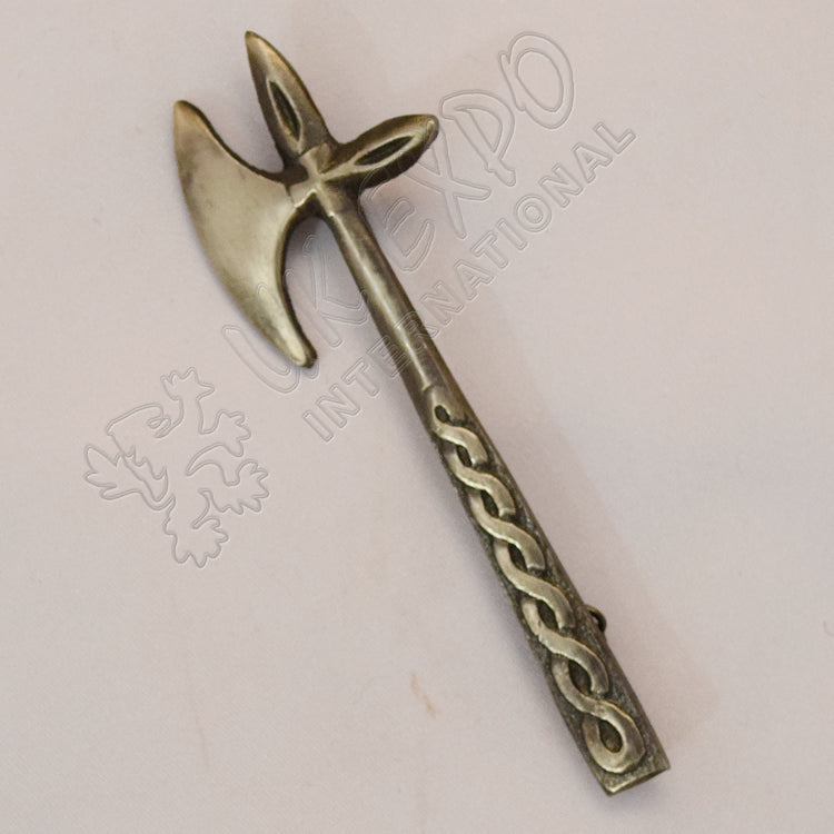 Axe Shiny Antique Finish Kilt Pin