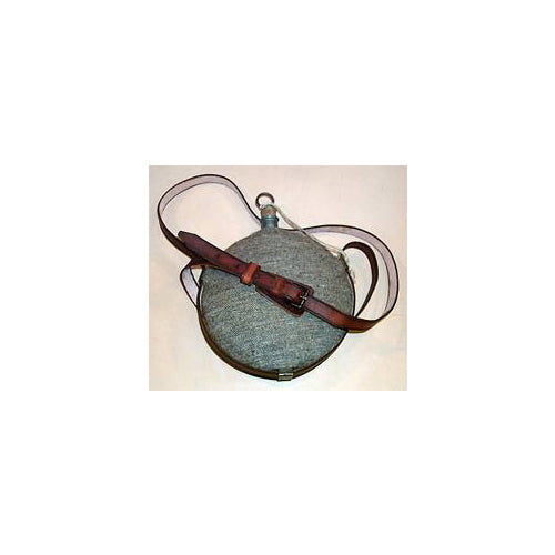 Brown Leather Saddle Canteen Strap