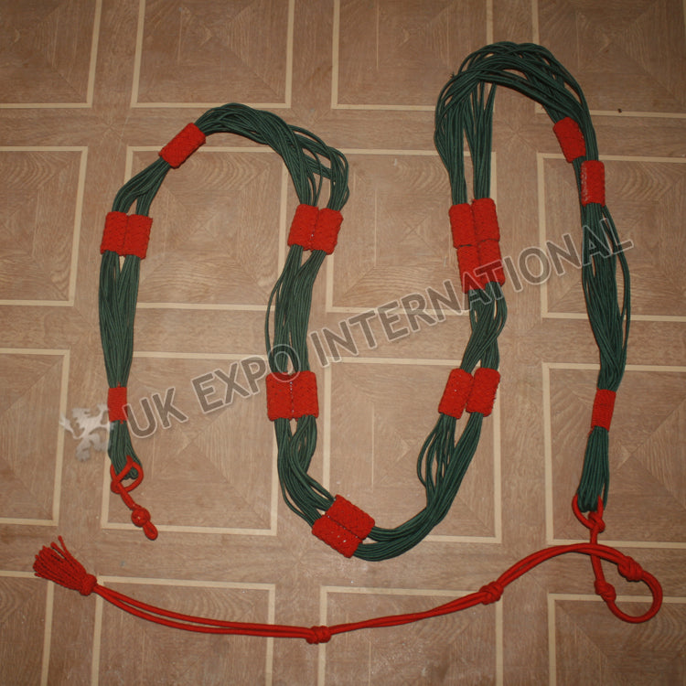 Red Dark Green Cavalry Hussar Barrel Sash