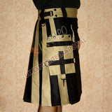 Black Hybrid Khaki Two Tone Utility Kilt
