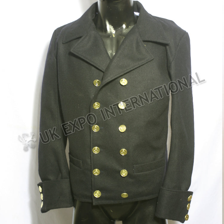 Black Double Breasted Wool Coat
