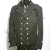 Black Double Breasted Wool Coat