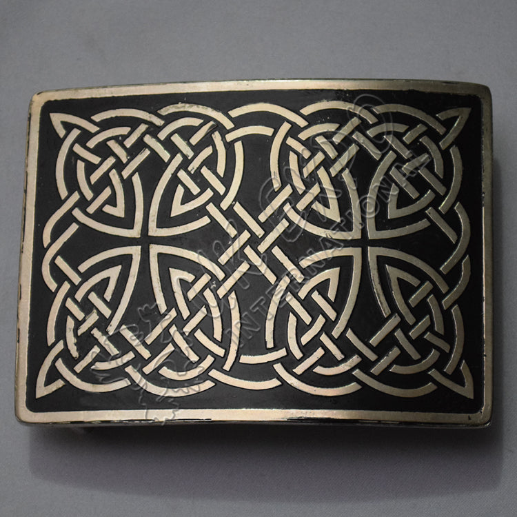 Black Color Filled Harik Antique Celtic Scottish Kilt Buckle