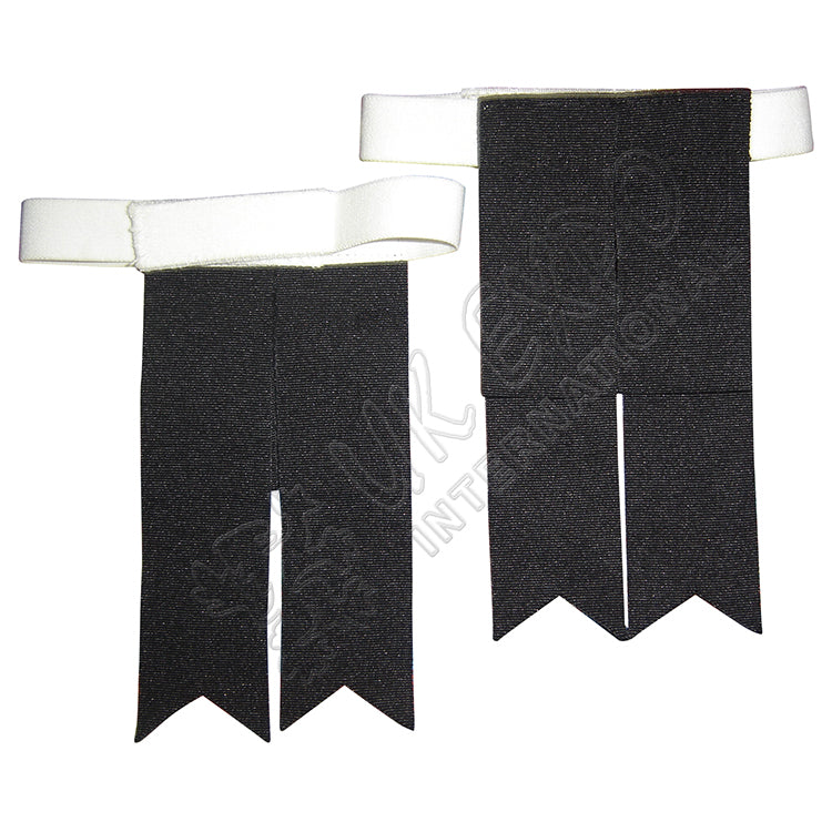 Black Gross Grain Ribbon Flashes With Velcro Closing