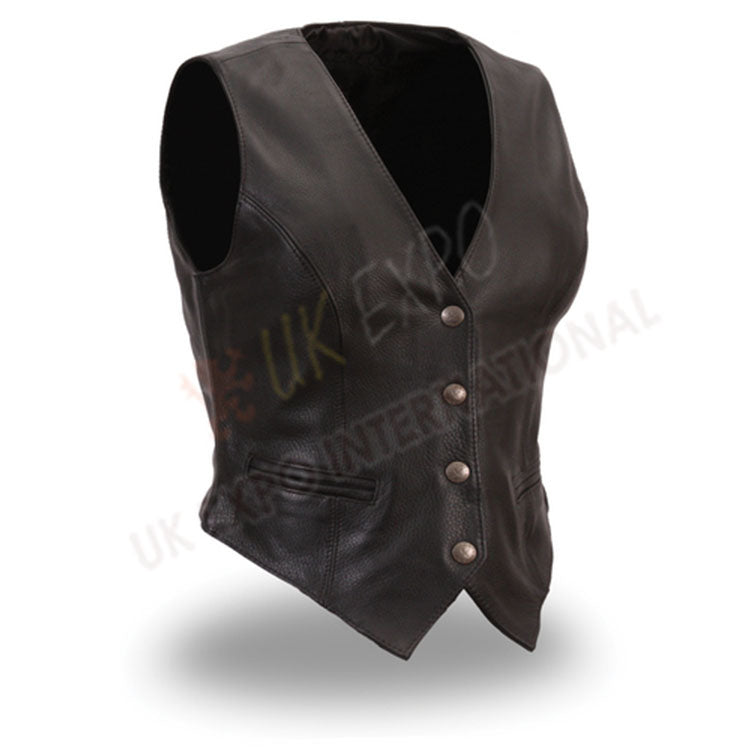 Black Color Ladies Vest