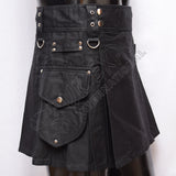 Black Ladies Utility Kilt
