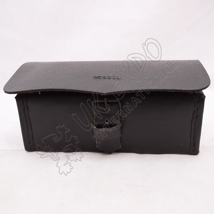 18th Century Black Leather Cartridge Box