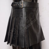 Black Leather Ladies Utility Kilt