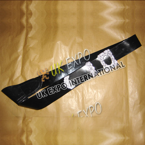 Black PVC Pipers Cross Belt
