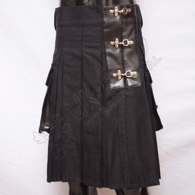 Scottish Black Rival Stereoscopic Utility Kilt