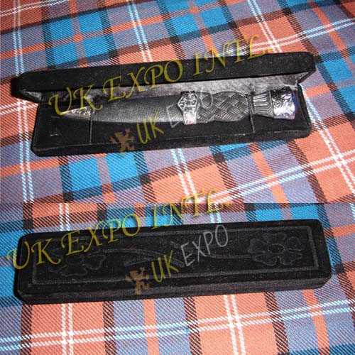 Velvet Embossed Black Sgian Dubh Gift Box