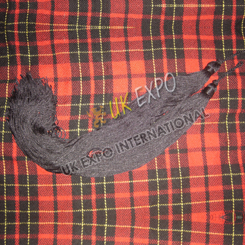 Gray Silk Dress Cord Tassels