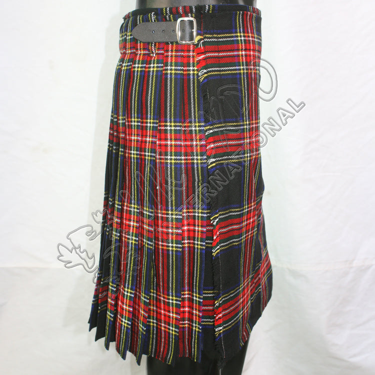 Black Stewart Tartan 5 Yard Kilt