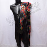 Black Stewart Tartan Drummer And Pipers Fly Plaids