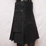 Modern Black Utility Kilt