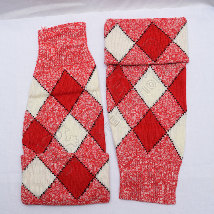 Regimental Red & White Kilt Hose Top