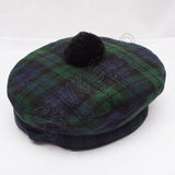 Black Watch Tartan Military Bonnet Hat